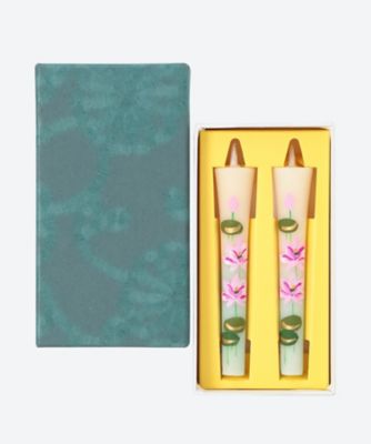 ＜松本商店＞絵ろうそく２本　蓮
