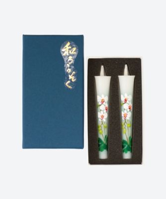 ＜松本商店＞絵ろうそく２本　胡蝶蘭