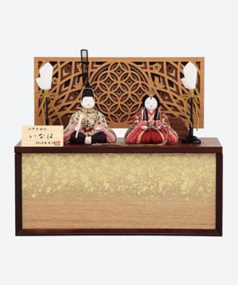 ＜柿沼東光＞【送料無料】柿沼東光作　収納式木目込親王飾り　ＥＣー３