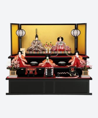 ＜清水清鳳＞【送料無料】【伊勢丹カタログＮｏ．２４】清水清鳳作　衣裳着三段飾り