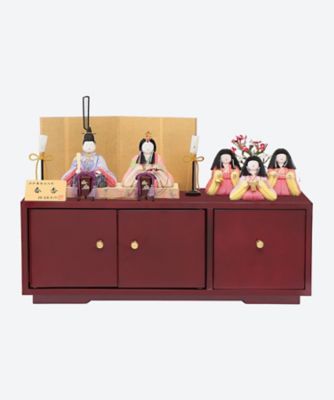 ＜柿沼東光＞【送料無料】【伊勢丹カタログＮｏ．２６】柿沼東光作　収納式木目込五人飾り