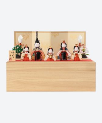 ＜松崎幸一光＞【送料無料】松崎幸一光作　収納式木目込五人飾り　ＥＣー１