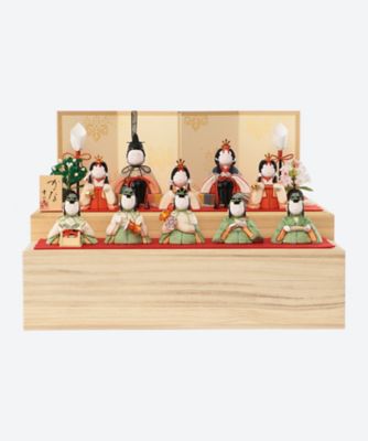 送料無料】松崎幸一光作 収納式木目込五人飾り ECー1 | 松崎幸一光