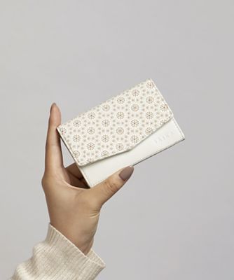 印伝の山本/インデンノヤマモト SAIKA カードケース kanoko 白（無染色）伝統衣装小物【三越伊勢丹/公式】