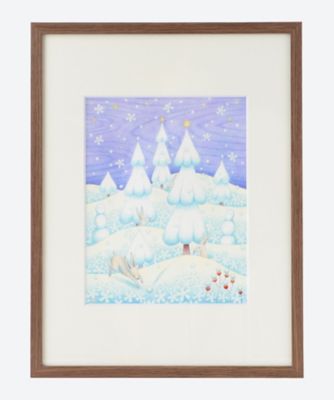 ＜とどろきちづこ＞【受注制作】華やかな雪景色