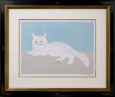 ＜Ｌeｏｎａｒｄ　Ｆｏｕｊｉｔａ＞【お取り寄せ】白い猫（Ｃｈａｔ　Ｂｌａｎｃ）