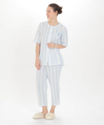 ダブルガーゼストライプペプラムパジャマ | ファッション・服 | 三越 