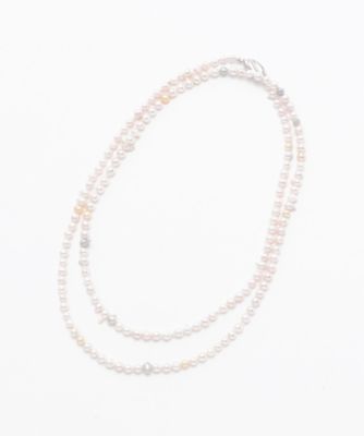 ＜三洋パール＞ＳＶ　４．０ｍｍ～５．０ｍｍアコヤパール　ロングネックレス（約１００ｃｍ）（ｓａｎｙｏ　ＳＶ　Ｐ４．０－５．０ＭＭ　ＮＥ１００）　