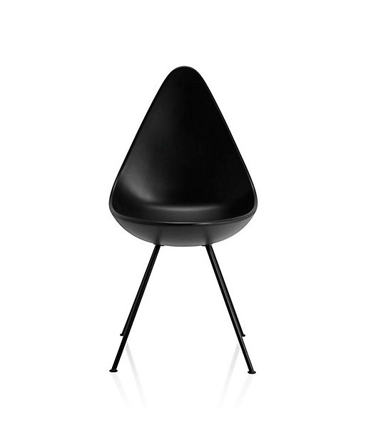  ドロップチェア プラスチック ブラック モノクローム 椅子