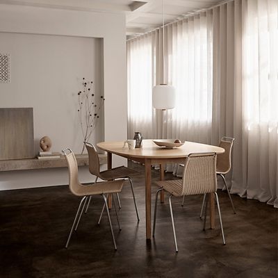 【受注商品】ＰＫ１　ダイニングチェア　ステンレススチール／ナチュラルペーパーコード
