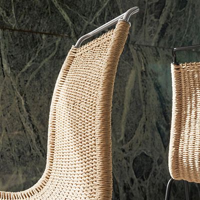 【受注商品】ＰＫ１　ダイニングチェア　ステンレススチール／ナチュラルペーパーコード