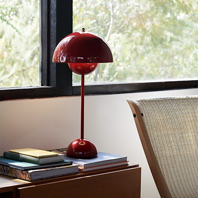 ステンドグラステーブルランプ 品番.qx36668 | ランパデール 赤い