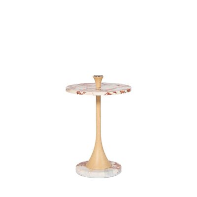 ＜The Conran Shop＞【受注商品】タミラ　サイドテーブル　オーク　レッドマーブル