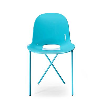 受注商品】クロスレッグサイドチェア グロス アクア | The Conran Shop