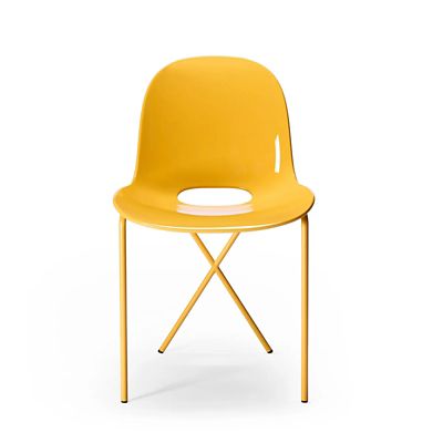 受注商品】クロスレッグサイドチェア グロス サフラン | The Conran