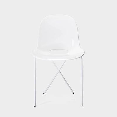 ＜The Conran Shop＞【受注商品】クロスレッグサイドチェア　グロス　ホワイト