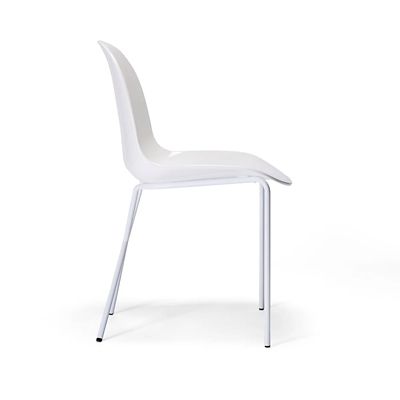 受注商品】クロスレッグサイドチェア グロス ホワイト | The Conran