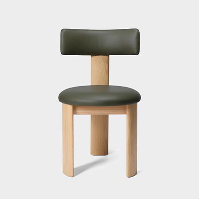 受注商品】TCS．ピップダイニングチェア オーク／バーチレザー