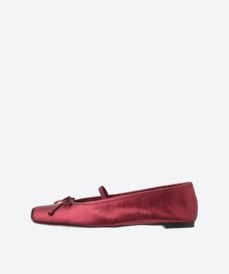 ＜HEWN (Women)＞シューズ　Ｓｑ　ｍｅｔａｌｌｉｃ　ｂａｌｌｅｔ　ｆｌａｔｓ