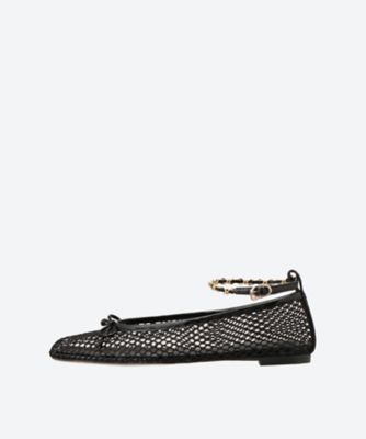 HEWN (Women)/ヒューン シューズ　Ａｎｋｌｅ　ｃｈａｉｎ　ｂａｌｌｅｔ　ｍｅｓｈ