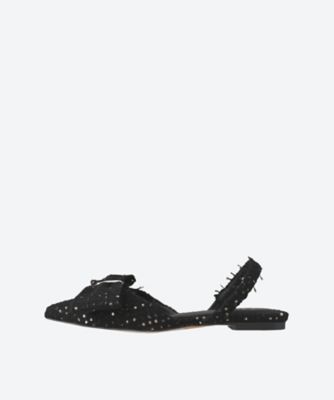 ＜HEWN (Women)＞フラットシューズ　Ｐｏｉｎｔｅｄ　ｂｏｗ　ｓｌｉｎｇｂａｃｋ