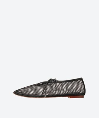 フラットシューズ　ＳＱ　ＦＬＡＴ　ＭＥＳＨ　ＲＩＢＢＯＮ