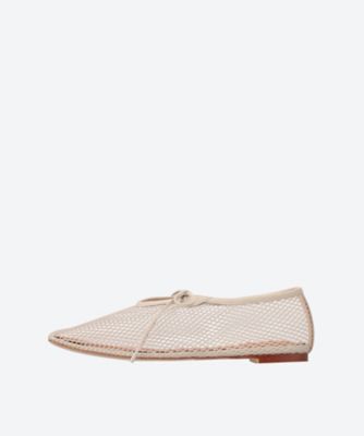 CHEMBUR (Women)/チェンバー フラットシューズ　別注　ＳＱ　ＦＬＡＴ　ＭＥＳＨ　ＲＩＢＢＯＮ