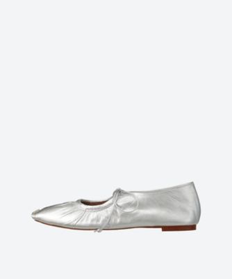 ＜CHEMBUR (Women)＞フラットシューズ　ＳＱ　ＳＴＵＤＳ　ＲＩＢＢＯＮ　Ｃ５３００２―０２