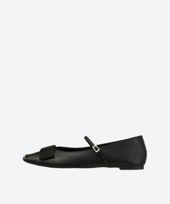 ＜CHEMBUR (Women)＞フラットシューズ　ＳＱ　ＳＴＵＤ　Ｍ／ＪＡＮＥ　ＢＯＷ　Ｃ５３００３―０１