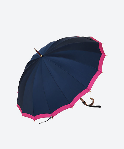 ＜三越伊勢丹/公式＞ 雨傘 ボーダーL ネイビー 傘・日傘