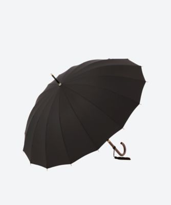 前原光榮商店/マエハラコウエイショウテン 雨傘 新トラッド16 楓 FP105516* ブラック 傘・日傘【三越伊勢丹/公式】