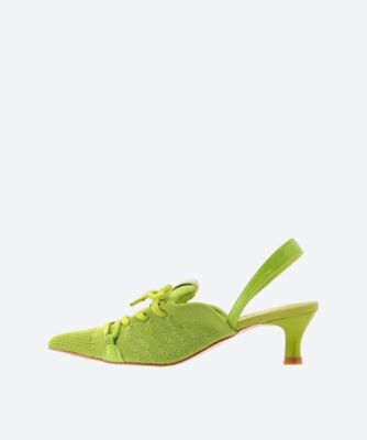 ＜MAISON MAVERICK PRESENTS (Women)＞Ｋｎｉｔ　Ｌａｃｅ―Ｕｐ　Ｓｎｅａｋｅｒ　Ｈｅｅｌｓ　ＭＳ２３２５－ＧＲＮ
