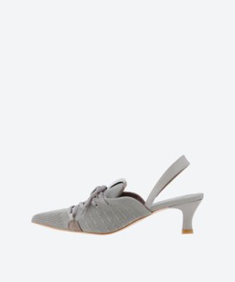 ＜MAISON MAVERICK PRESENTS (Women)＞Ｋｎｉｔ　Ｌａｃｅ―Ｕｐ　Ｓｎｅａｋｅｒ　Ｈｅｅｌｓ　ＭＳ２３２５－ＧＲＹ