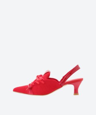 ＜MAISON MAVERICK PRESENTS (Women)＞Ｋｎｉｔ　Ｌａｃｅ―Ｕｐ　Ｓｎｅａｋｅｒ　Ｈｅｅｌｓ　ＭＳ２３２５－ＲＥＤ