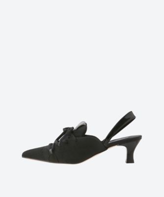 ＜MAISON MAVERICK PRESENTS (Women)＞Ｋｎｉｔ　Ｌａｃｅ―Ｕｐ　Ｓｎｅａｋｅｒ　Ｈｅｅｌｓ　ＭＳ２３２５－ＢＬＫ