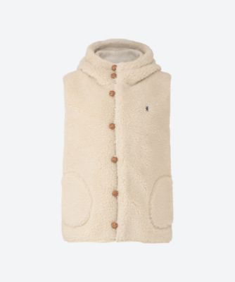 フード付きボアベスト ＃J―1069 BOA | GYMPHLEX (Women)/ジム