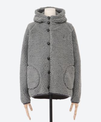 GYMPHLEX (Women)/ジムフレックス フード付きボアジャケット #J―1185 BOA DK.HEATHER GREY コート・ジャケット【三越伊勢丹/公式】