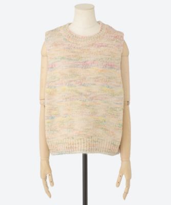 LE GLAZIK (Women)/ルグラジック ミックスカラーヤーン ニットベスト #LG―D0132 KNT IVORY MIX トップス【三越伊勢丹/公式】