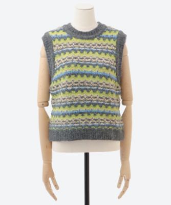 LE GLAZIK (Women)/ルグラジック クルーネックベスト #LG―D0114SJQ GREEN MIX トップス【三越伊勢丹/公式】