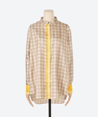 M・fil エムフィル 白 バンドカラー ブラウス ホワイト 38 シャツ M・fil｜エムフィルのブラウス・シャツ通販｜ELLE SHOP (エル