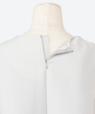 【新品・未使用】FABRICEファブリス フレアーワンピース　Mサイズ （麻） シルキーWクロスアシンメトリーフレアーワンピース | M・FIL