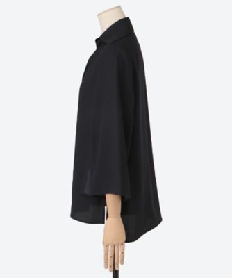 バックサテンジョーゼット　スリットスリーブブラウス