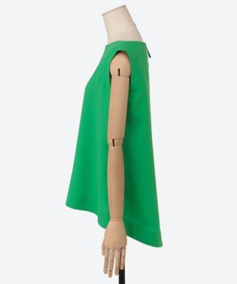 バックサテンジョーゼット　ドロップテールブラウス