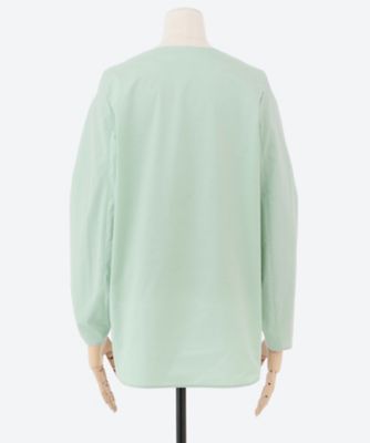 マイクロタフタストレッチ シャーリングスリーブブラウス | M・fil