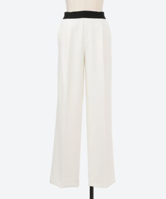 M・FIL/エムフィル トリアセボディシェル ワンタックワイドETR 001オフホワイト パンツ・ズボン【三越伊勢丹/公式】