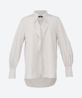 M・FIL/エムフィル CU/COグログラン シャープフリルブラウス ライラック トップス【三越伊勢丹/公式】