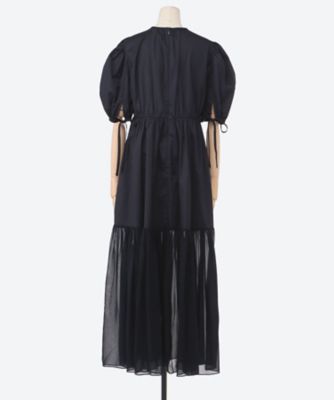 COLLAGE SHORT SLEEVE MIDI DRESS