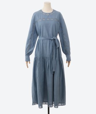 ＜ULLA JOHNSON (Women)＞ＢＲＩＮ　ＤＲＯＰ　ＷＡＩＳＴ　ＬＯＭＧ　ＳＬＥＥＶＥ　ＤＲＥＳＳ