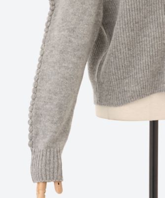 emmi ボリュームスリーブ カーディガン グレー me+em select（ミームセレクト） カーディガン 「 3color