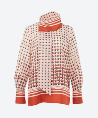 Geo Shift Pt．アシンメトリーボウタイブラウス | M・FIL